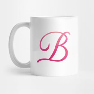 Letter B Monogram, Pink Color Personalized Design Mug